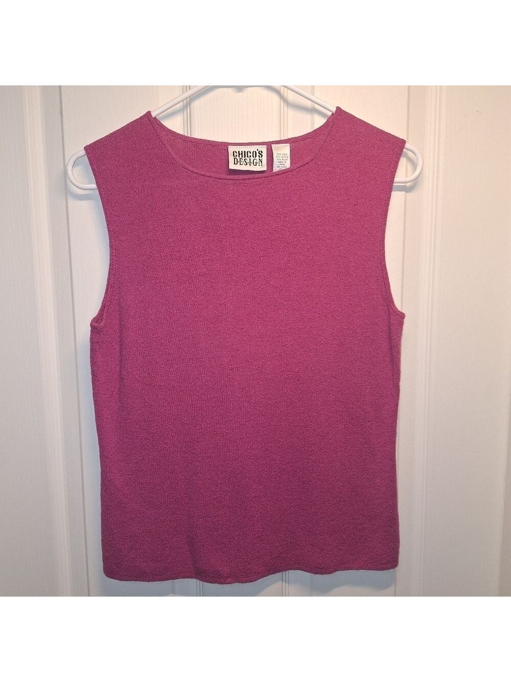 Chico's Tank Top Fuchsia Linen Cotton Medium